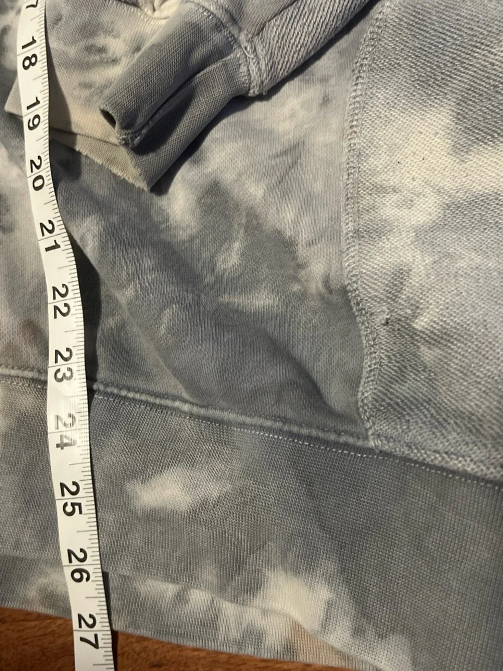 Nike Women's Tie-Dye Crewneck Hoodie in Gray and Tan